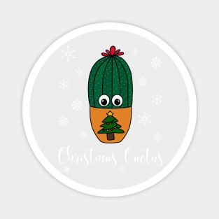 Christmas Cactus - Cactus In Christmas Tree Pot Magnet